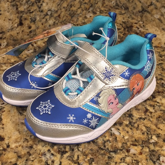 Disney Frozen Anna Elsa Toddler Girl/'s Athletic Shoes Blue White Size 10 NWT